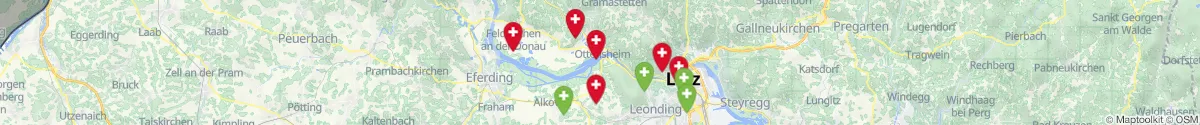 Kartenansicht für Apotheken-Notdienste in der Nähe von Walding (Urfahr-Umgebung, Oberösterreich)